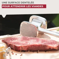 Köttmördarkniv - Fackelmann - 45826 - Aluminium/ABS/TPR - Svart - 28 x 7,5 cm