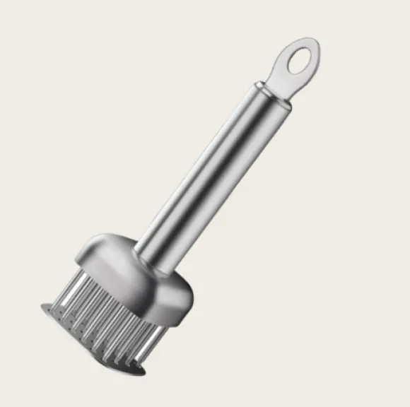 Köttmörningsmedel i rostfritt stål med fyrkantiga och runda nålar Model 1