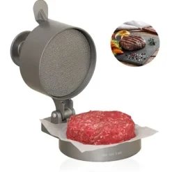 Köttpress - Professionell - Non-stick - 185 x 126 x 100-140 mm - Diameter 113 mm - Lätt att rengöra