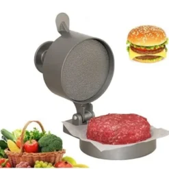 Köttpress - Professionell - Non-stick - 185 x 126 x 100-140 mm - Diameter 113 mm - Lätt att rengöra