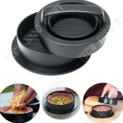 Köttpress - TD® - 3 i 1 - ABS-plast - 13 cm - Svart