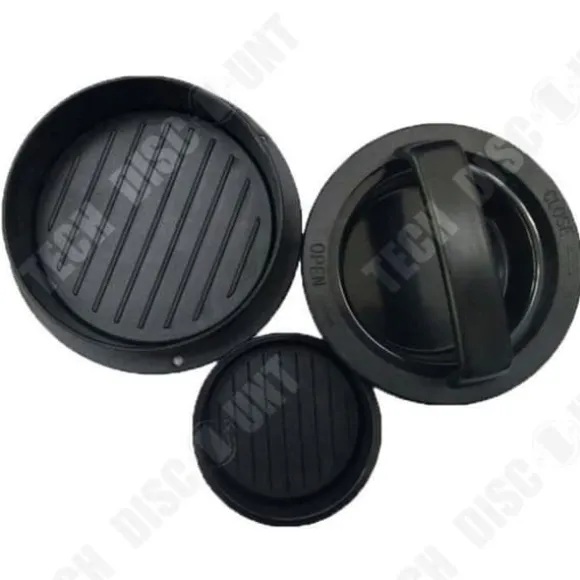 Köttpress - TD® - 3 i 1 - ABS-plast - 13 cm - Svart