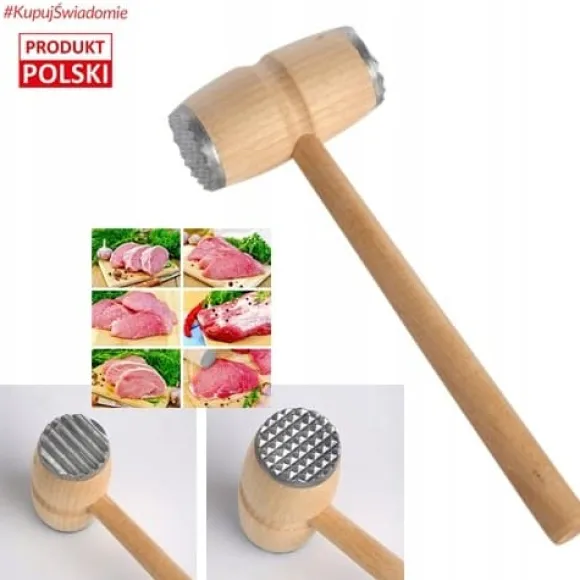KÖTTPUNCHER, KÖTTSLAGSHAMMER, 2-SIDIG, TRÄMESSENGER