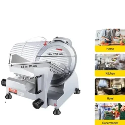 Köttskärare, 10" kolstålblad, justerbar tjocklek,240W