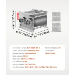 Köttskärare Bladset, 162x172x125.5 mm, Rostfritt Stål