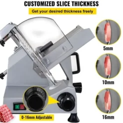 Köttskärare, 59x52x44 cm, Justerbar tjocklek, Kolfiberstålblad