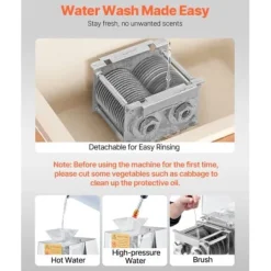 Köttskärmaskin, 33x22x43.6 cm, rostfritt stål, elektrisk matskärare