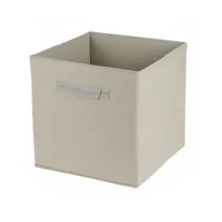 Kub av ribbat velour för förvaring 29 liter naturlig urban livsstil