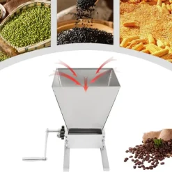 Kvarn, 4L kapacitet, justerbart valsavstånd 0-0,1 tum, dubbla driftslägen, rostfritt stål och kolstål, 3,1 kg vikt