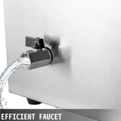 1,2KW 30-85°C justerbar 6-pannor elektrisk matvärmare med kran, stor kapacitet, snabb värmeöverföring