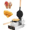 1,4kw elektrisk ägg våffelmaskin, parallell uppvärmning, 180 graders rotationsdesign, exakt temperatur- och tidskontroll