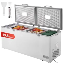 Kystfrys 19,8 ku.ft / 561 L stor djupfrys med 4 avtagbara korgar, energieffektiv, tyst drift