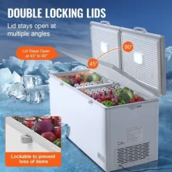 Kystfrys 19,8 ku.ft / 561 L stor djupfrys med 4 avtagbara korgar, energieffektiv, tyst drift