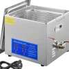 15L 60A Ultraschallsrengörare med värme 360W i rostfritt stål för glasögon, smycken, tandproteser, mynt osv. (15L)