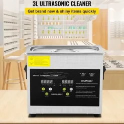 3L digital ultraljudsrenare, uppvärmning, timer, rengöring av smycken och glas