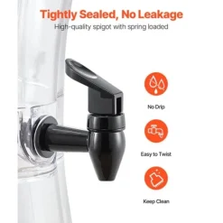 13L Dryckesdispenser, Festdispenser i Plast, med Kranfunktion