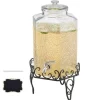 10L Dryckesdispenser, Festdryckesdispenser i Glas, Inklusive Stativ
