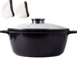 13L Gryta med lock – Non stick beläggning – Induktionshäll
