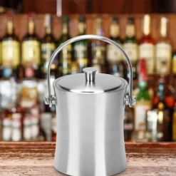 1L Hushålls Rostfritt Stål Ishink Behållare Öl Champagne Fat Flaska Vinredskap
