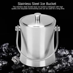 1L Hushålls Rostfritt Stål Ishink Behållare Öl Champagne Fat Flaska Vinredskap