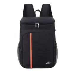 22L isolerad kylryggsäck, picknickväska Bärbar isolerad kylväska, färg: svart