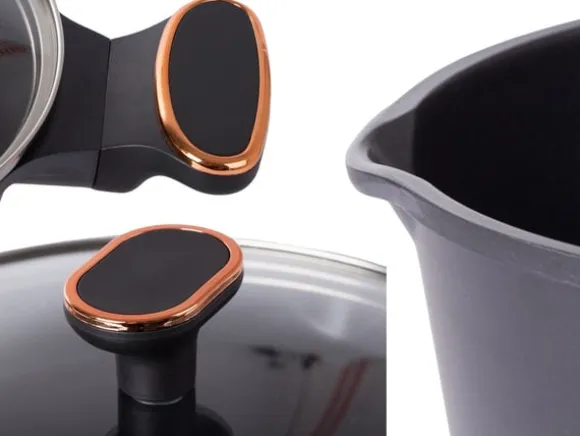 7L Kastrull med lock – Non stick beläggning – Induktionshäll