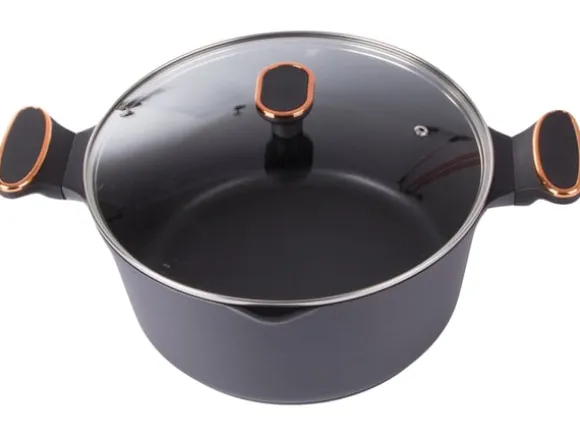 7L Kastrull med lock – Non stick beläggning – Induktionshäll