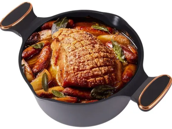 7L Kastrull med lock – Non stick beläggning – Induktionshäll