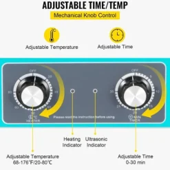 6,5L 40KHz ultraljudsrengörare med värmare, djuprengöring, justerbar temperatur och tid, lämplig för kommersiellt och hushållsbruk