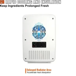 10L portabelt litet kylskåp för fordon och hem, mini bilkylskåp, kallt och varmt dubbla lägen, tyst drift