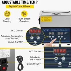 6L Ultraljudsrengöring Dubbelfrekvens med värmare för smycken, glasögon, proteser och kretskort 28/40KHz
