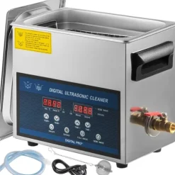 6L Ultraljudsrengöring Dubbelfrekvens med värmare för smycken, glasögon, proteser och kretskort 28/40KHz