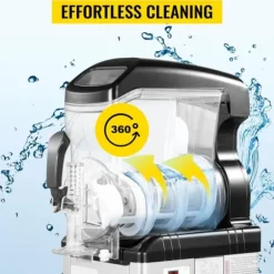 6L 450W slush maskin för hemmabruk, 4 valbara lägen, effektiv kylning, 360° omrörning, lätt att använda, lätt att rengöra