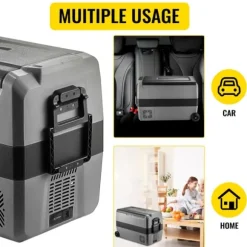 50L 45W 12/24V DC 100-240V AC bärbart bil- och hemkylskåp med kompressor, dubbelzon, APP-kontroll, med bilbatteriskydd