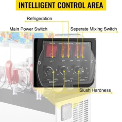 15L X 3 tankar 1800W slaskmaskin med exakt kontrollpanel, snabb kylning, hänsynsfull design, lätt att rengöra, bred applikation