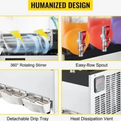 15L X 3 tankar 1800W slaskmaskin med exakt kontrollpanel, snabb kylning, hänsynsfull design, lätt att rengöra, bred applikation