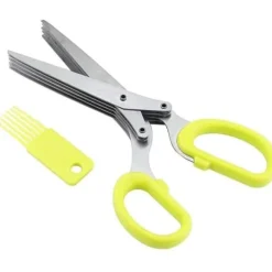 5-lagers kökssax i rostfritt stål för mat Strimlad strimlad schalottenlök Sushi Örtsax (Gul)[250]