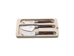 LAGUIOLE Cheese knives Laguiole Dark Wood SET 3 SdV