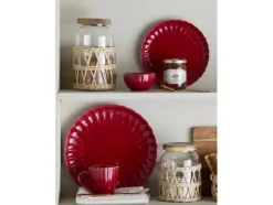 Latina Tallrik, röd, stengods