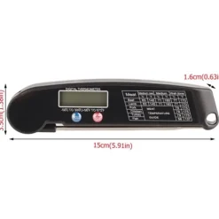 LCD digital kötttermometer med hopfällbar sond kök matlagning BBQ grill temperaturmätare