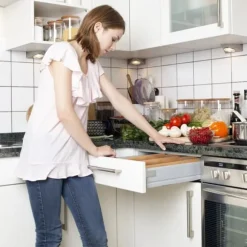 Lådavdelare, 10-delars set, 6x43,5-56,5x2 cm, Natur, Svart