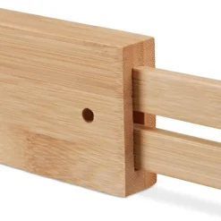 Lådavdelare, 10-delars set, 6x43,5-56,5x2 cm, Natur, Svart