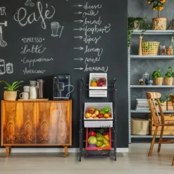 Lådhylla, 116x50x34 cm, Svart