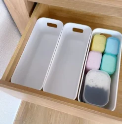 Lådorganisatörer, Förvaringslådor i plast för skrivbord, badrum, kök 5-pack