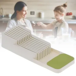 Lådorganisering Knivbricka Halkfri Separerad Förvaringslåda Förvaringslåda För Kök Hem (Vit Grön)