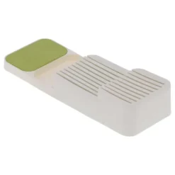 Lådorganisering Knivbricka Halkfri Separerad Förvaringslåda Förvaringslåda För Kök Hem (Vit Grön)