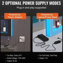 LED-upplyst spritflaskdisplay med RF & App-kontroll, 48 tum barhylla