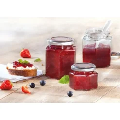 Leifheit 3209 Syltburk Sexkantig 106 ml Glas/Silver