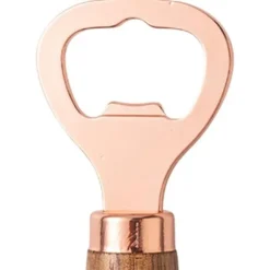 Ölflasköppnare med trähandtag, bärbar flasköppnare och verktyg för att ta bort flaskkorken, roséguld