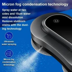 LIECTROUX Fönsterputningsrobot YW810 - APP-kontroll - Dubbel sprutning - 10 Tvättlappar